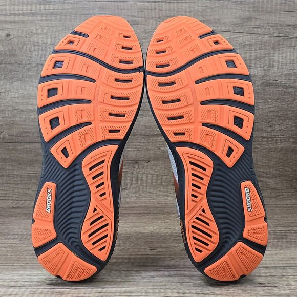 Brooks Ghost 17 Men\'s Size 13 Wide 2E Gray Orange Running Shoes (1104422E048)